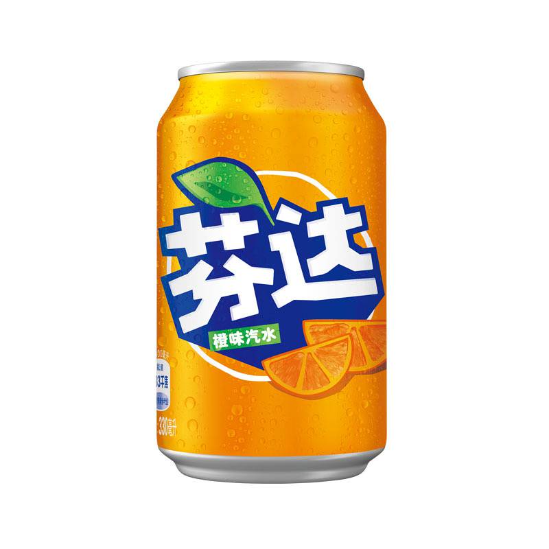 芬达听装330ml24罐整箱碳酸饮料橙味汽水矮易拉罐饮品