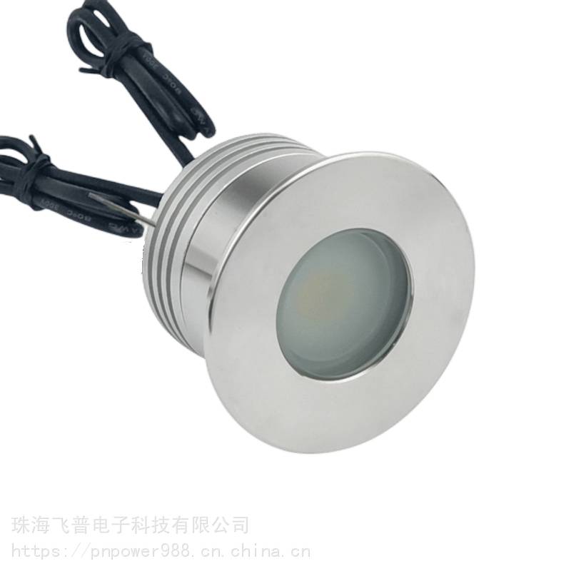 1W低压LED地板灯LED甲板灯LED房车灯PNDB-1W-B平面圆形304不锈钢面地板灯
