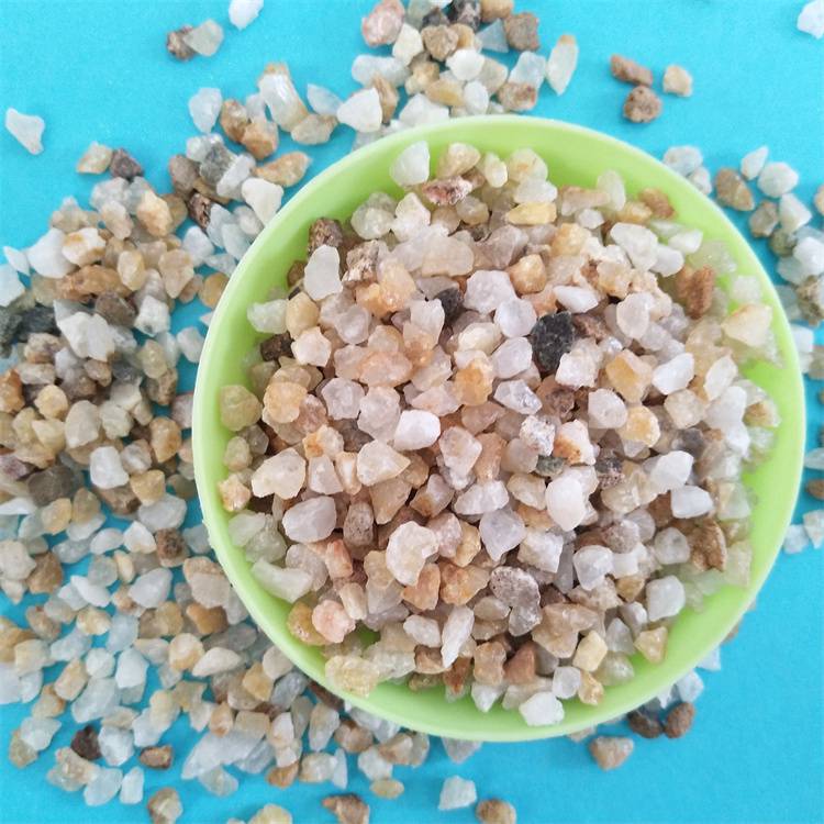 洁亿天然石英砂1-2mm酸洗除锈用石英沙