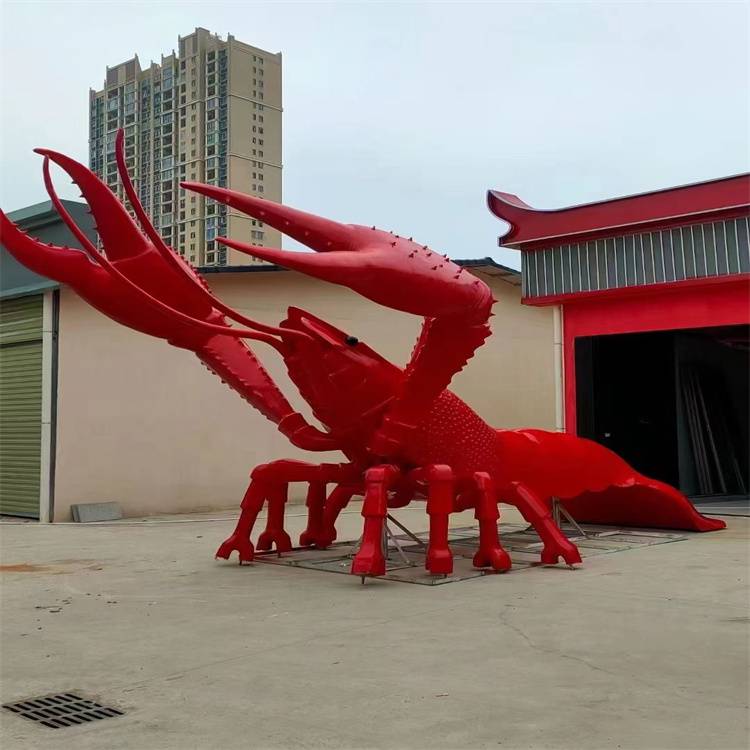 玻璃钢大闸蟹雕塑饭店卡通螃蟹雕塑摆件迎宾招牌雕塑模型