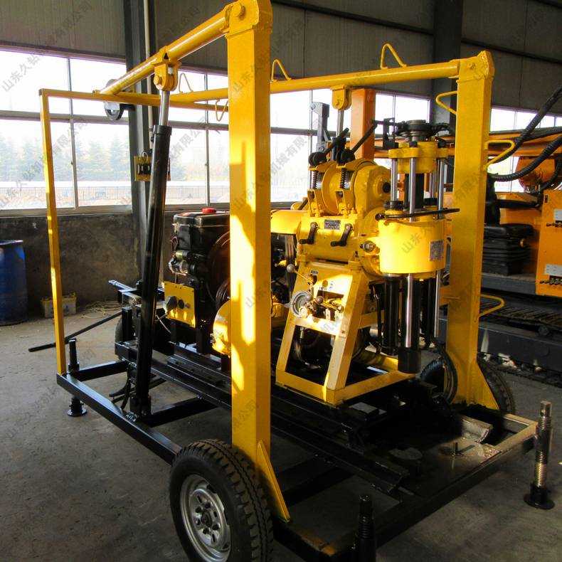 热销拖车式打井钻机xyx-130农村百米钻井机打家用水井设备