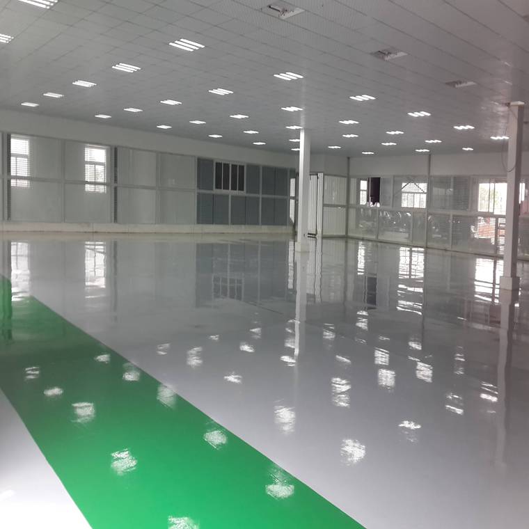 聊城高颜值的环氧自流平地坪环氧地坪施工公司山东公园小区彩色防滑路面
