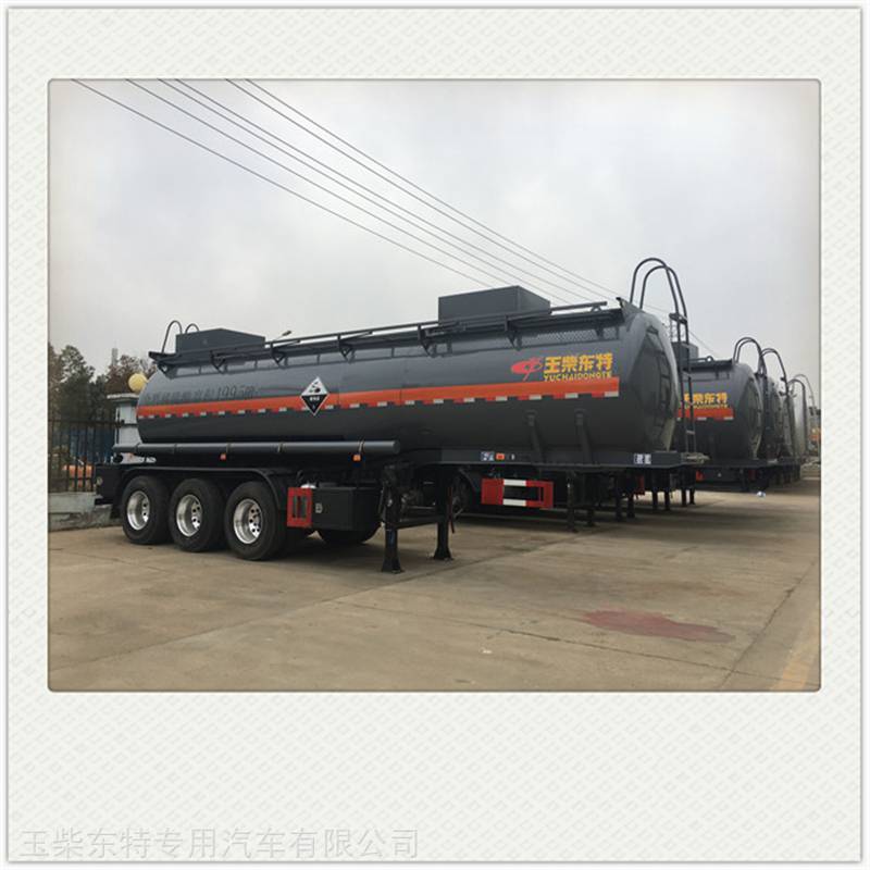 玉柴东特31吨铬酸钾液罐车硫化钙运输车尺寸 复合化工车
