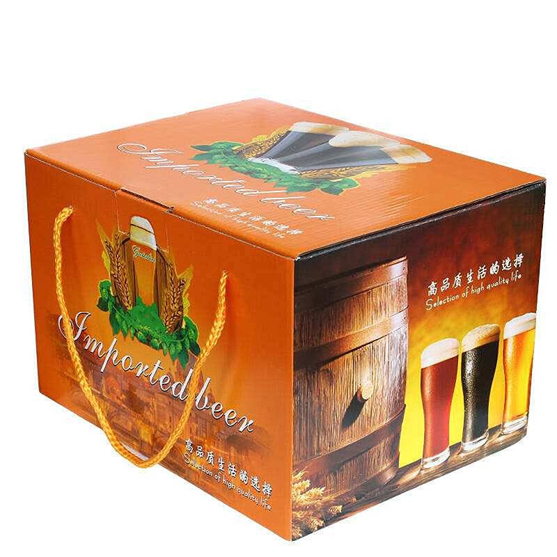 新华礼品盒加工厂 啤酒彩箱纸箱包装箱 产品手提袋设计定制