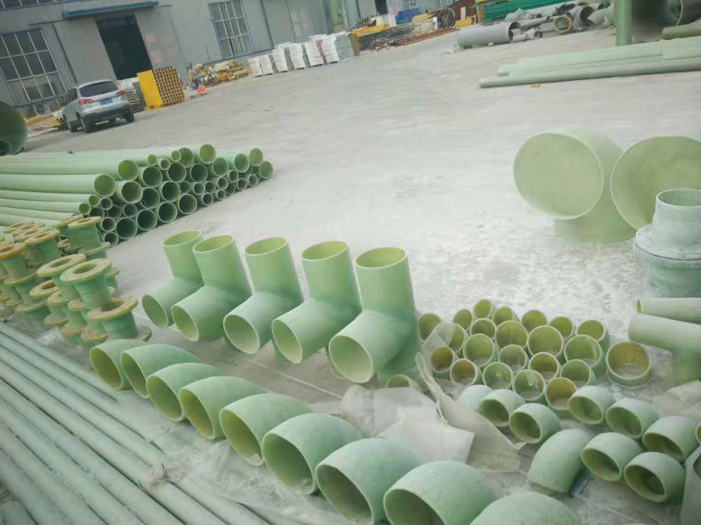 玻璃钢缠绕管件更换维修-排水管三通-变径-90度弯头厂家