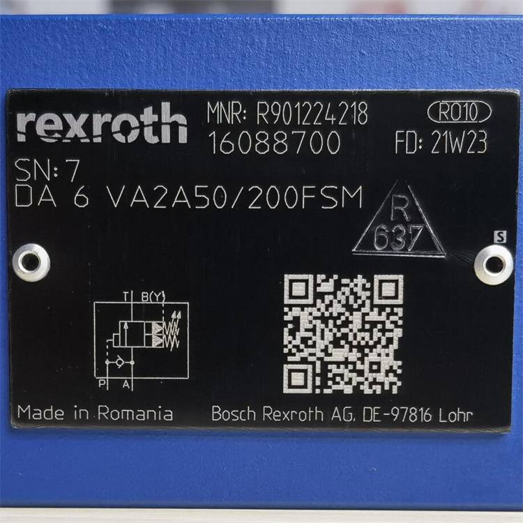 Rexroth/R901224218DA6VA2A50/200FSM/压力截止阀