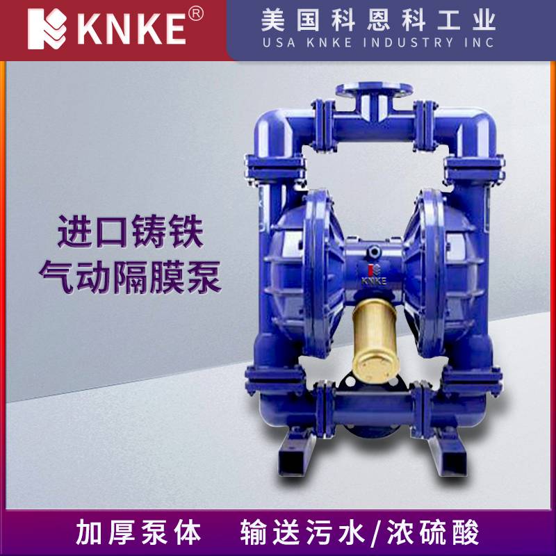 进口铸铁气动隔膜泵 高扬程大流量 坚固耐用 美国KNKE科恩科品牌