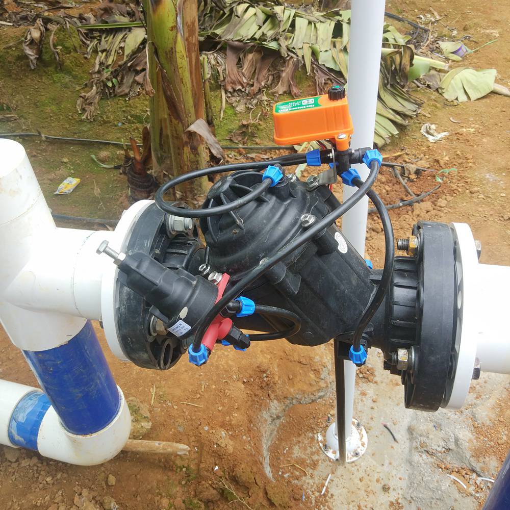 灌溉用塑料尼龙4寸带电磁头减压阀 电磁减压阀