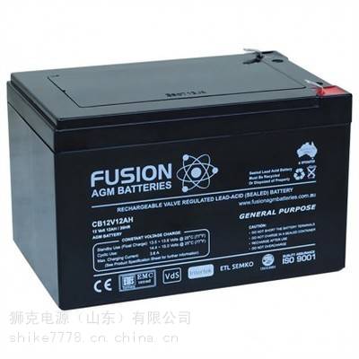 澳大利亚FUSION蓄电池CBC12V40AH铅酸免维护循环深度放电系统