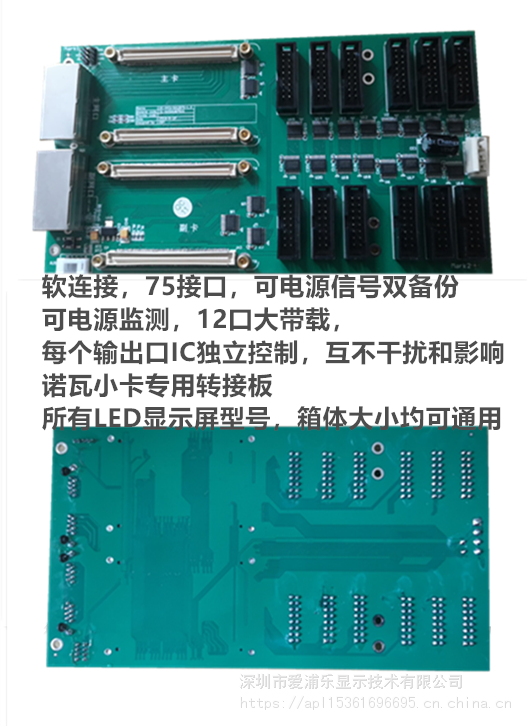 设计诺瓦接收卡专用转接板可信号电源双备份