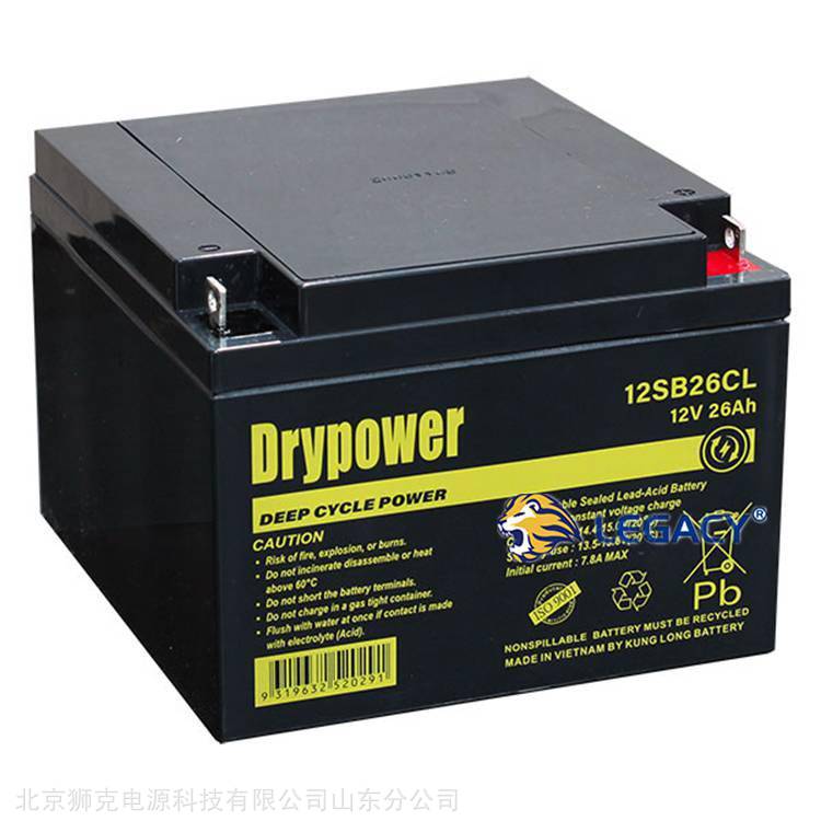 美国DRYPOWER蓄电池12GB55C12V55AH循环深度放电