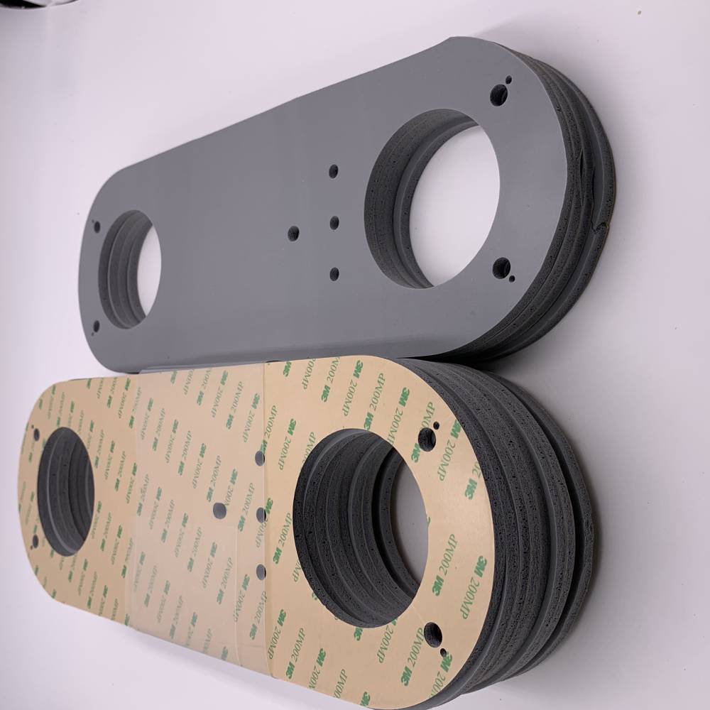 硅胶密封件垫片自粘3M背胶硅橡胶板平垫加工带孔定制