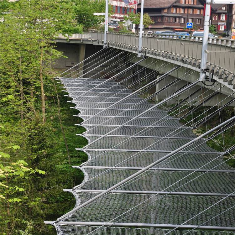 不锈钢绳网 高空坠物防护钢丝网 桥梁安全防坠网