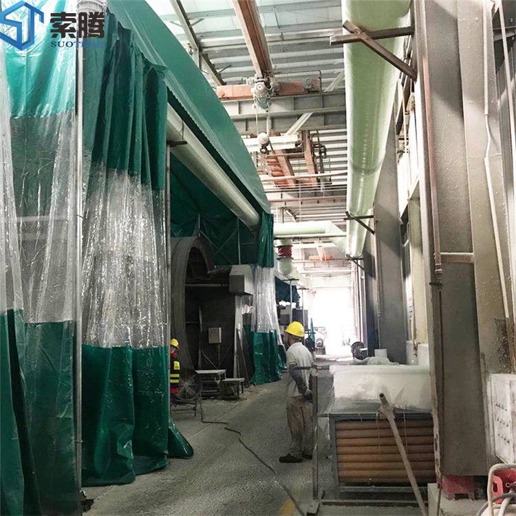 广州番禺电动遮阳帐篷临时仓储雨棚大型移动推拉雨蓬户外泳池