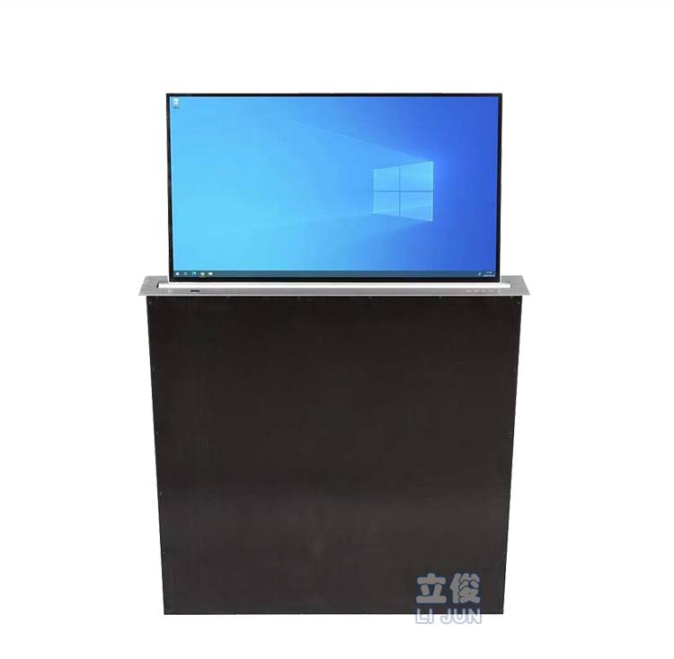 立宝俊无纸化15.6寸显示器电动升降器会议桌显示屏电动升降支架机