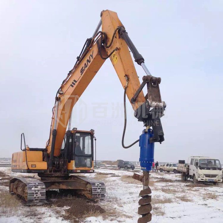 電線杆地基鑽孔機 裝載式螺旋鑽機 振動液壓打樁機 光伏打樁