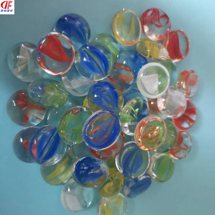 彩色玻璃扁珠园艺五彩玻璃石头鱼缸造景装饰电缆绝缘材料