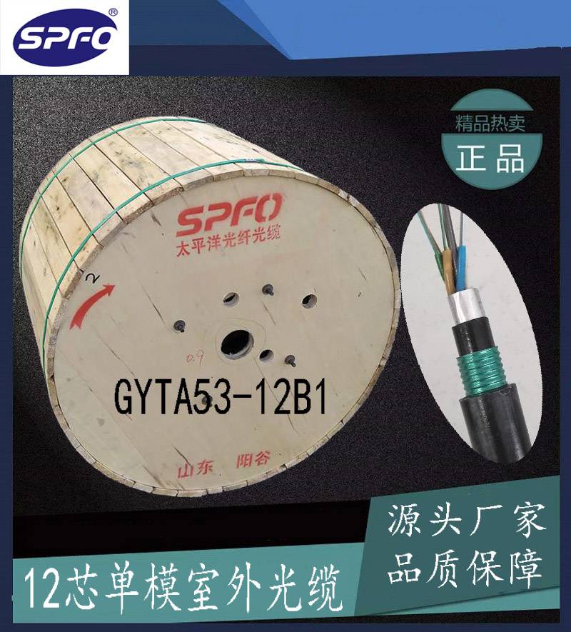 太平洋GYTA53-12B1双层护套重铠装光缆防鼠咬光缆地埋光缆厂家直销