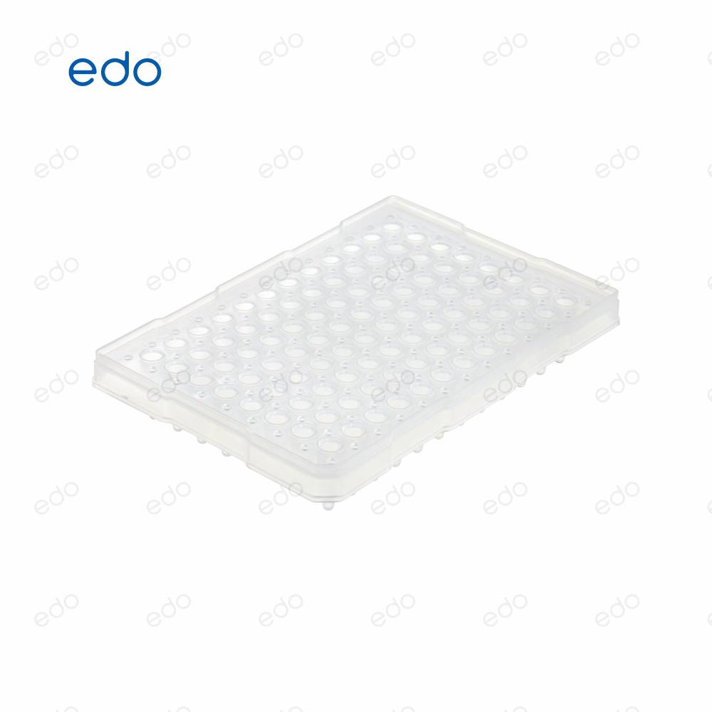 edo02mL96孔PCR板-半裙边透明（适配ABI）10块/包5包/箱