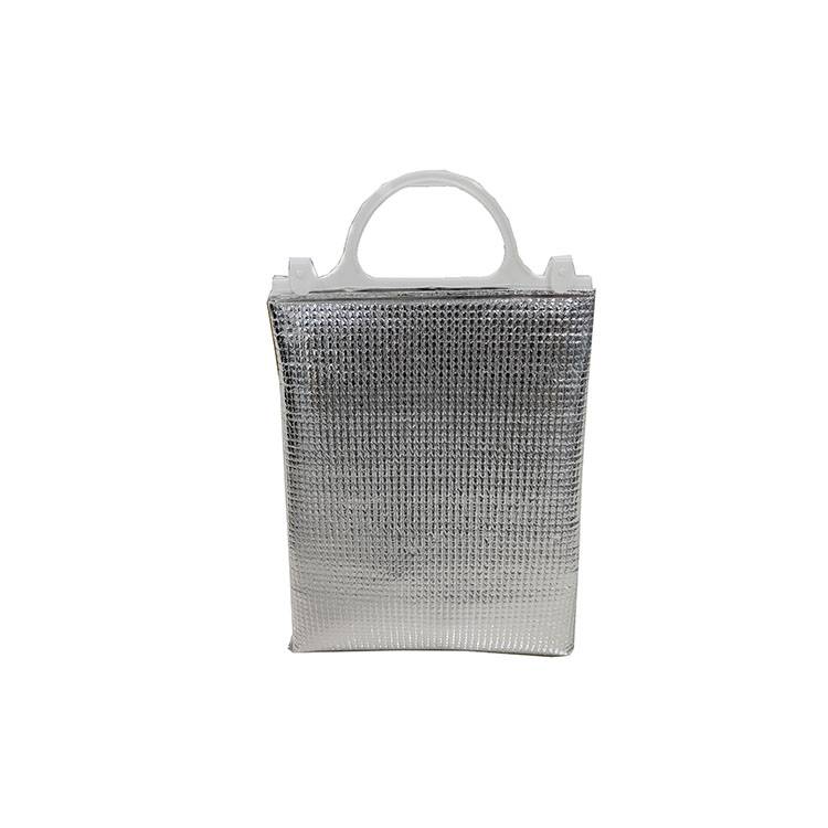 铝膜覆珍珠棉手提袋保温袋带塑料提手生鲜水果隔热手挽袋可印刷