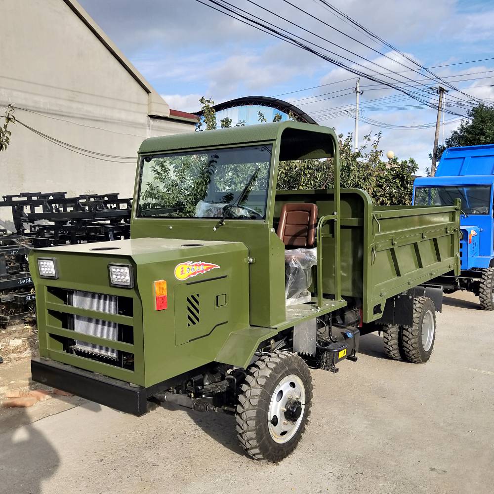 【柴油四驅工程四輪車 工地翻斗車拖拉機 四驅農用車柴油】圖片