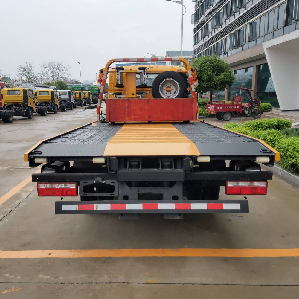 厂家定制小型平板拖车救援车 救援车蓝牌黄白色 零首付现车全国送货