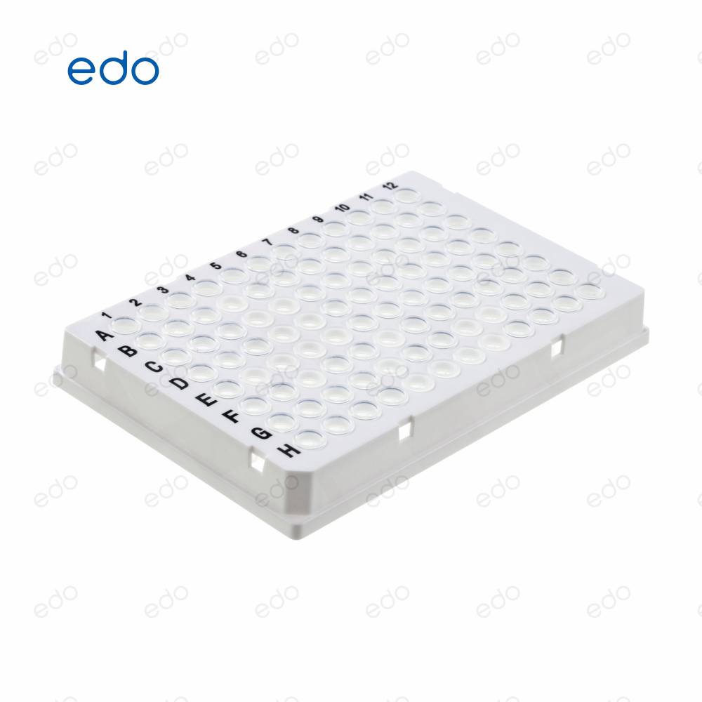 edo01mL96孔PCR板全群边白色框应用于遗传、生化等领域
