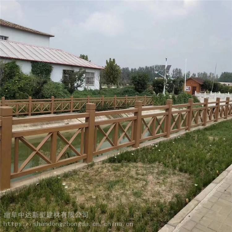 河道水泥仿木X型护栏花园公园绿化带栅栏直销混凝土预制栏杆