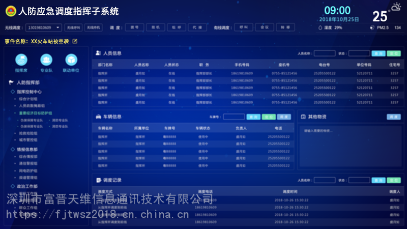 深圳富晋天维人防通信系统 深圳市富晋天维信息通讯技术有限公司