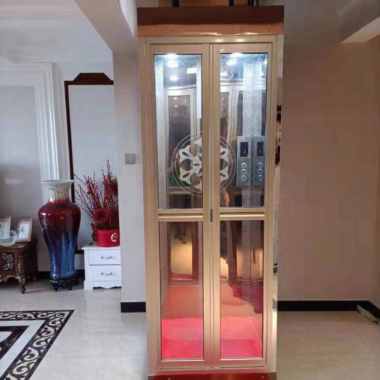 曳引室内外家用电梯小型升降机三层别墅家庭折叠门电梯