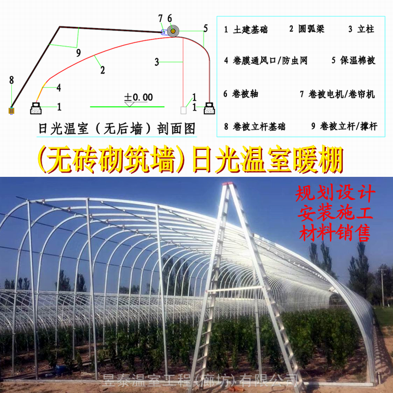 日光温室椭圆管日光大棚几字钢大棚蔬菜大棚薄膜大棚