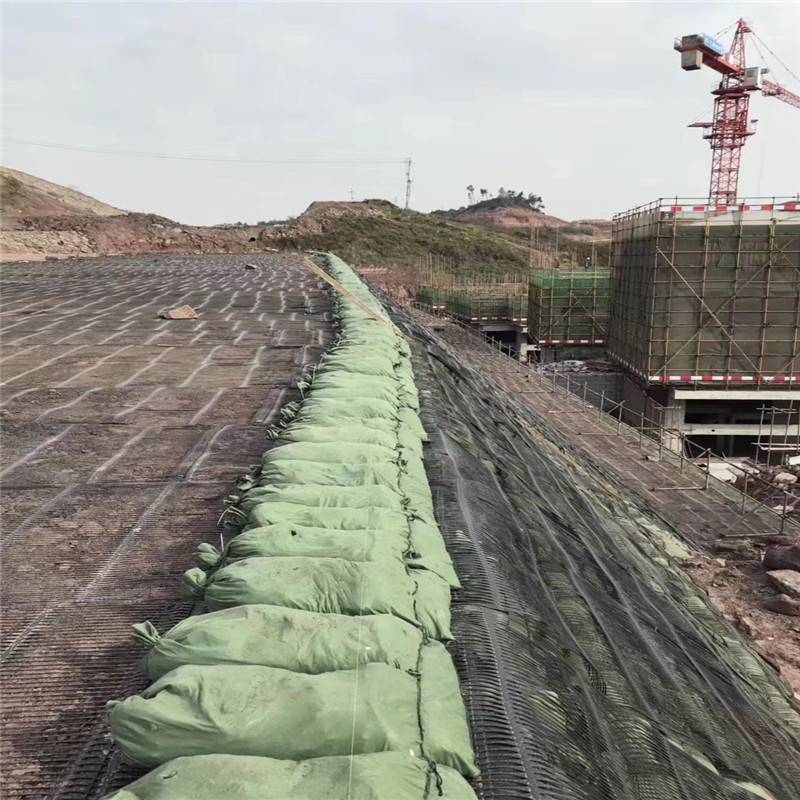 湖南益阳市边坡加筋水库堤坝巩固单向土工格栅塑料施工方便单向塑料土工格栅