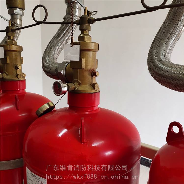 七氟丙烷气体灭火系统价格七氟丙烷厂家充气年检验柜式灭火装置120L