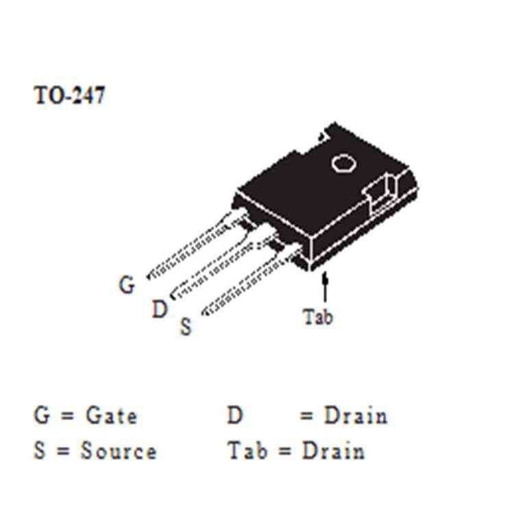 vishay n沟道场效应管 型号 irfp264pbf 封装to-247