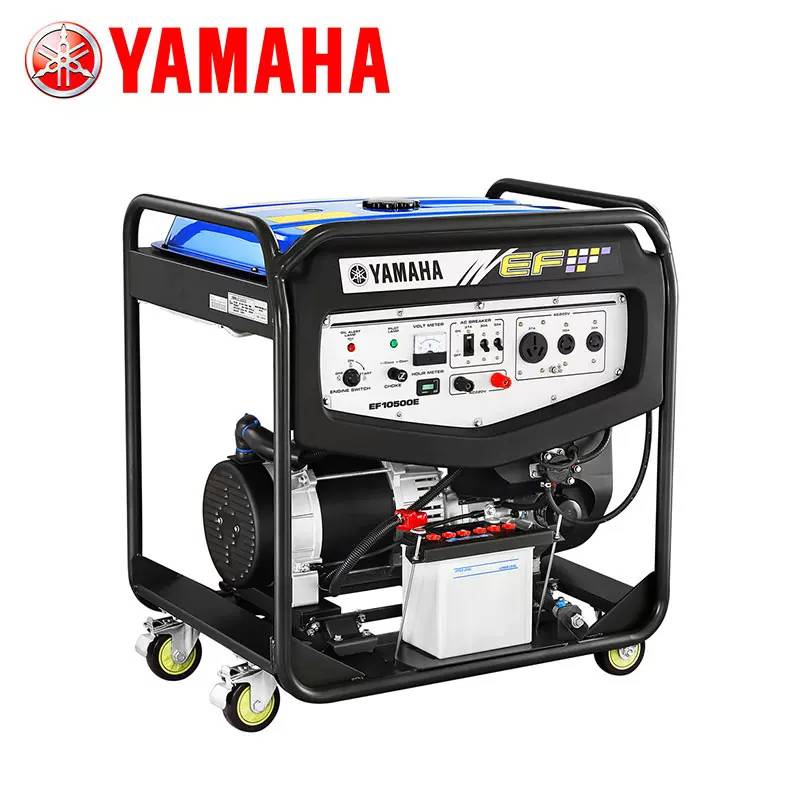 YAMAHA雅马哈95KVA电瓶启动单相220V移动式双缸小型EF10500E汽油发电机组