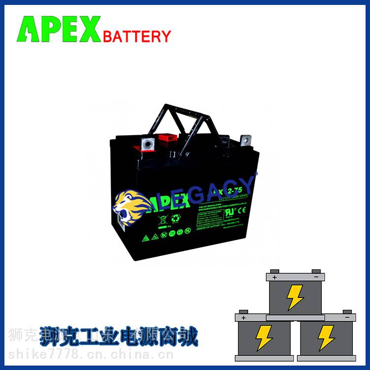 美国APEX蓄电池APX12-250船舶照明12V250AH机房设备