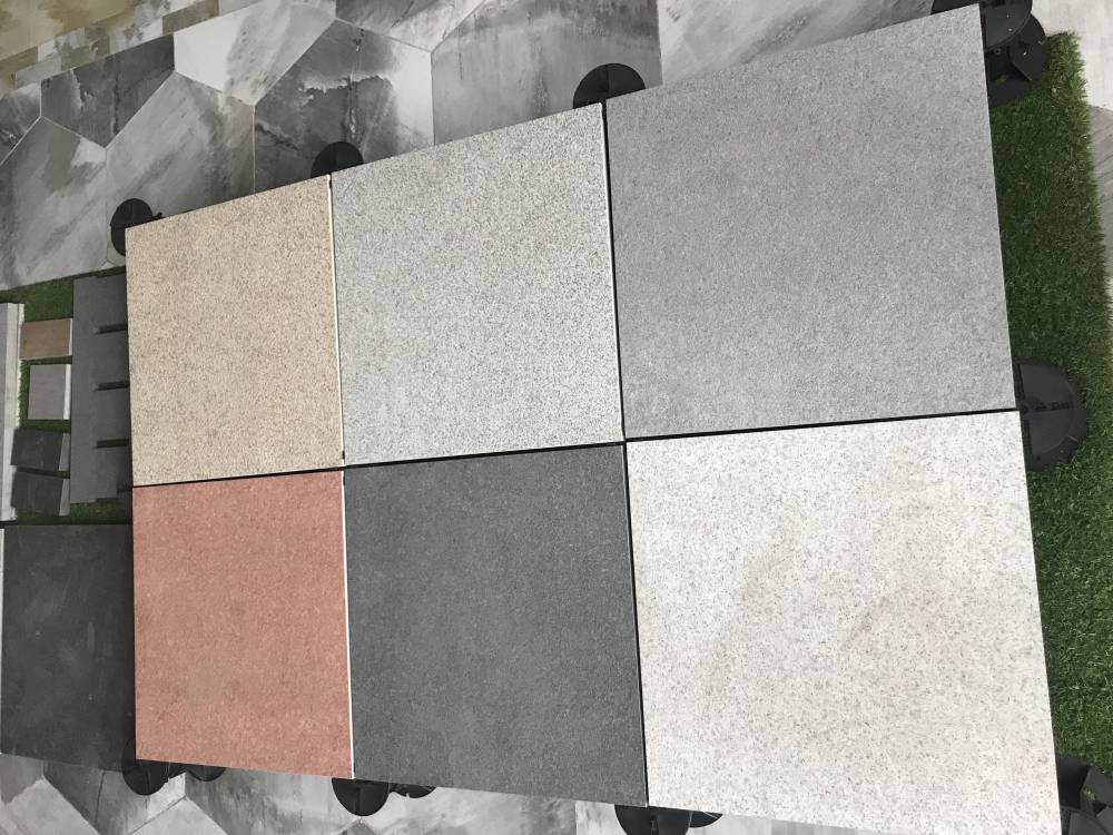 【荔枝面仿芝麻白石英砖,户外用石英砖工程出厂价直供】图片