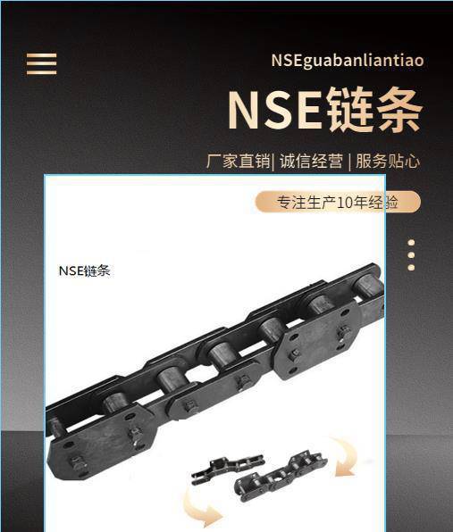 NSE提升机链条 斗式提升机板链 45#钢各种材质支持定制