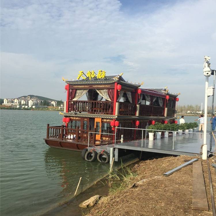 天沐温泉度假区水上用餐的餐饮旅游画舫船楚歌出售