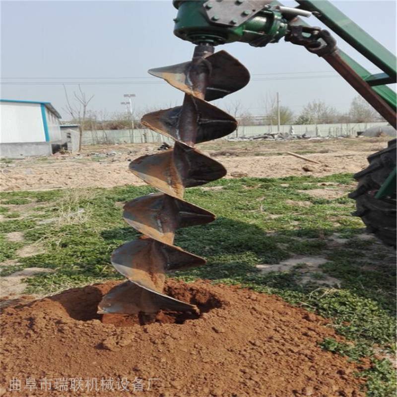 挖坑机大型四轮车拖拉机带钻坑机果树打桩孔眼洞机植树种树挖穴机