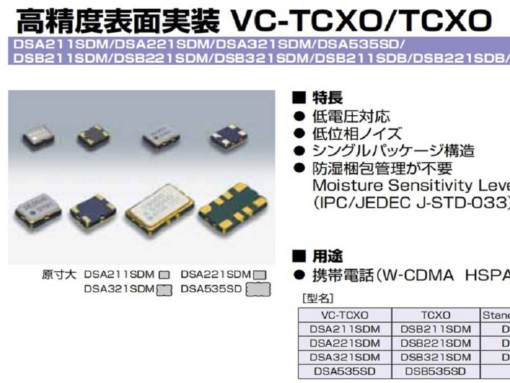 KDS石英晶振DSB211SDM,1XXD16369JDA可穿戴设备晶振