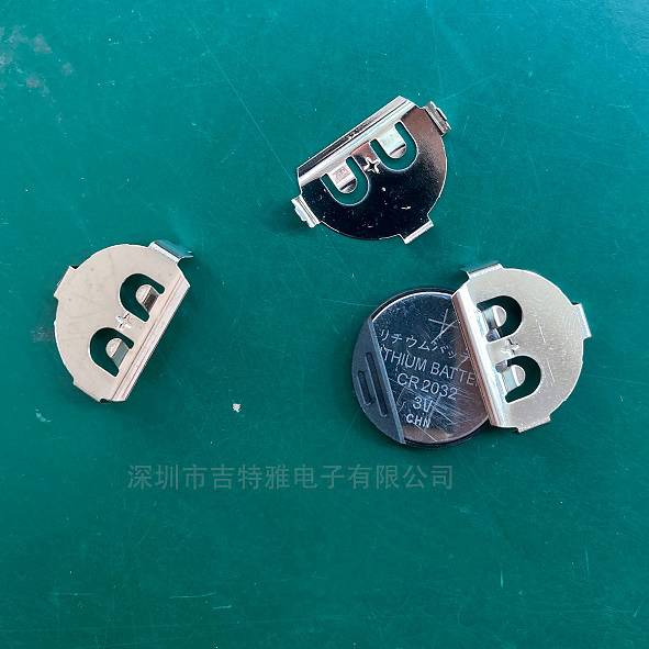 CR2016二节电池架装2颗电池片双层6V电池片配塑胶绝缘圈