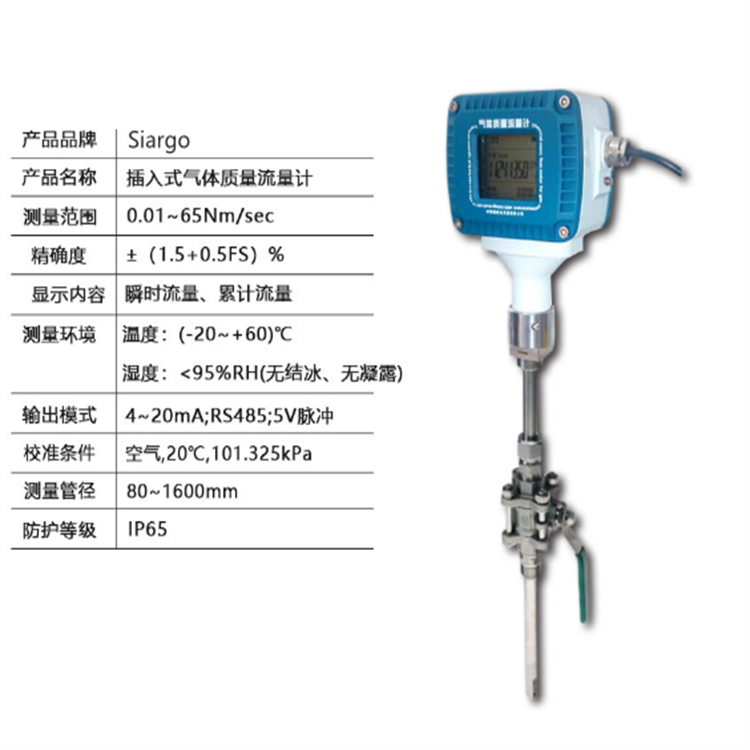 MFI-1-E-V-80插入式气体质量流量计、MFI-1-E-V-100插入式气体质量流量