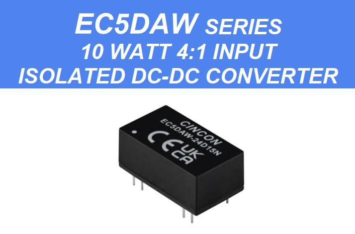 供应 CINCON直流电源转换器10W系列EC5DAW-48S05N EC5DAW-48S12N