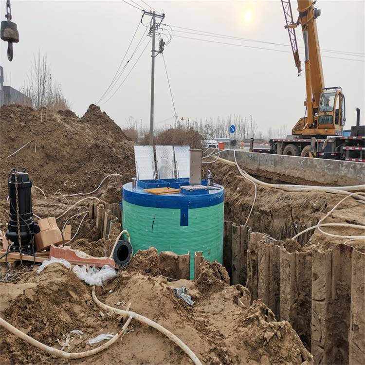 玻璃钢预制泵站智能雨水污水提升一体化泵站GRP地埋式设备尚铭环保