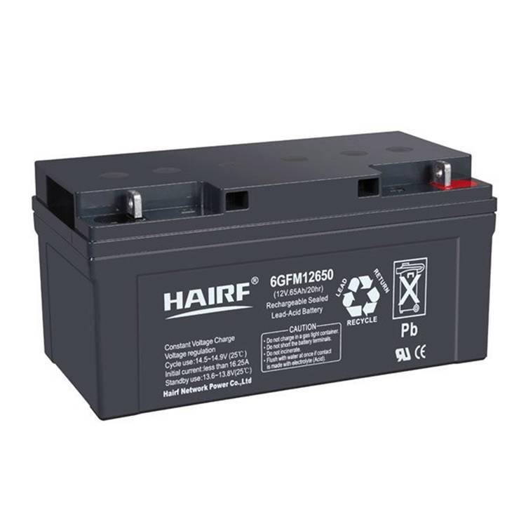 HAIRF蓄电池6GFM1265012V65AH/20hr高压配电柜机房UPS不间断电源