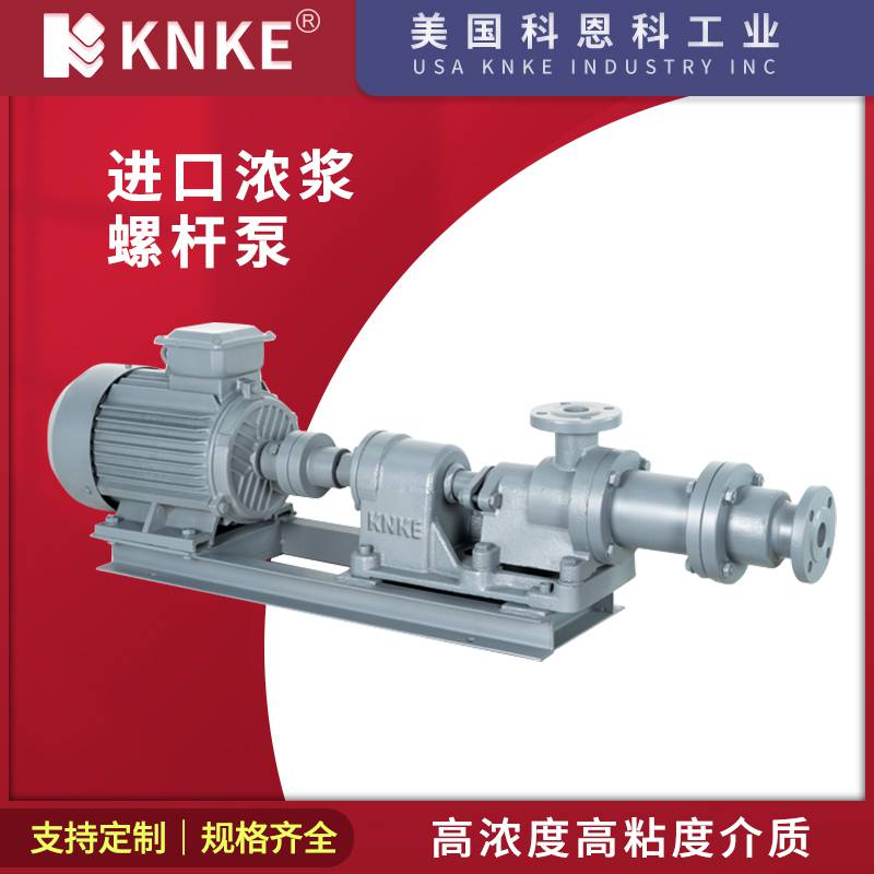 进口浓浆螺杆泵 耐腐蚀不锈钢材质 美国KNKE科恩科品牌