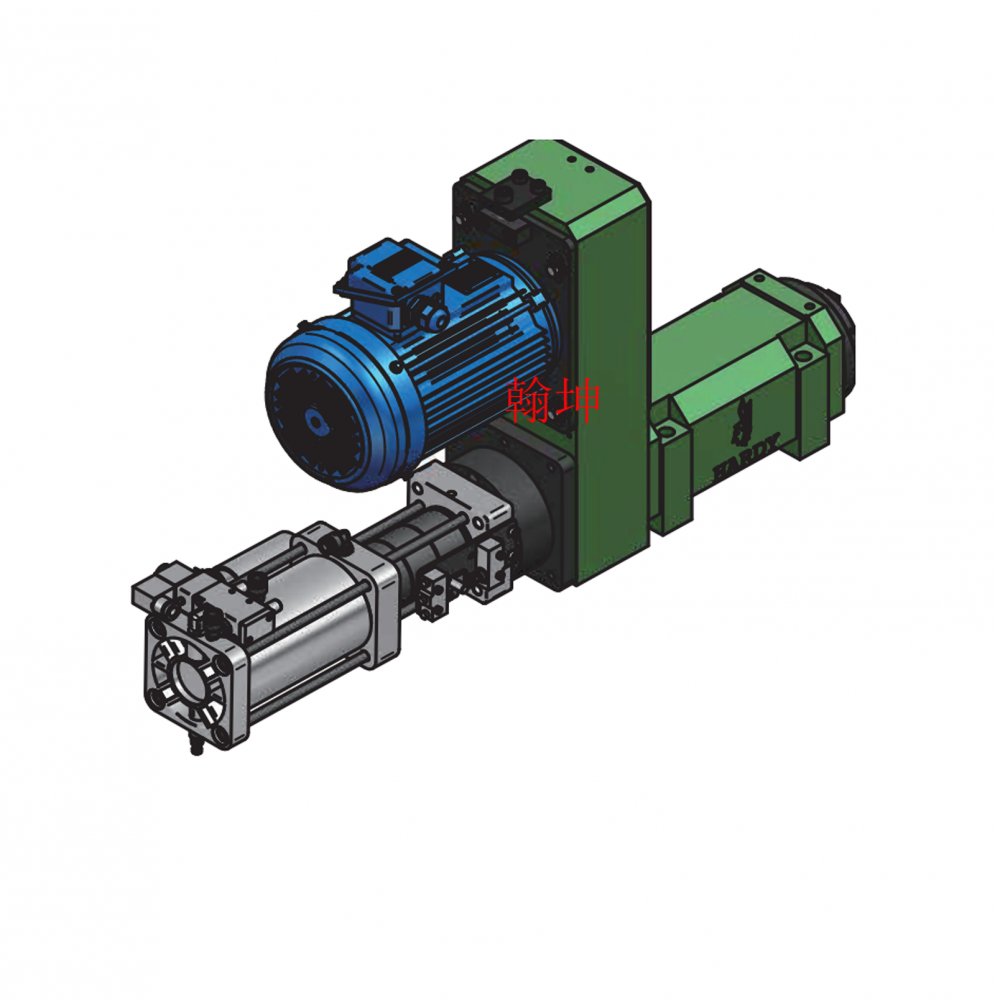 【供應臺灣翰坤hardy自動化組合機床bt40自動換刀精密主軸頭sc55】