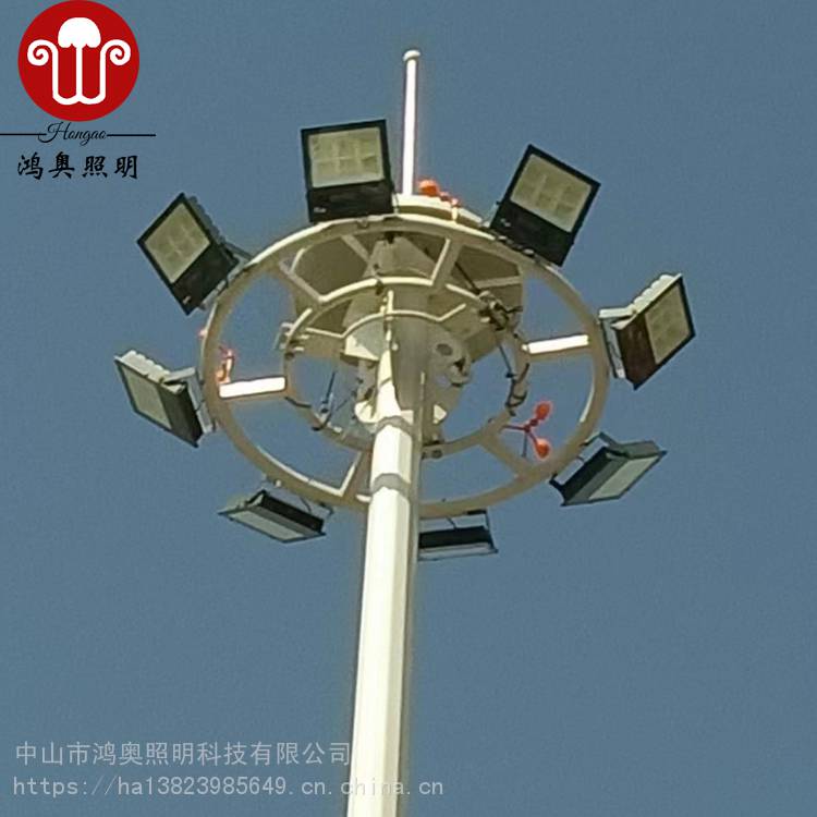 广东中山篮球场足球场广场高杆灯400W18米20米高杆灯led户外球场灯方案