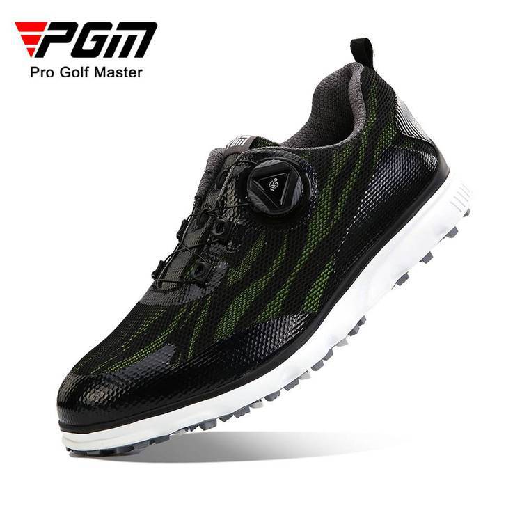 PGM新品高尔夫男士球鞋防侧滑运动鞋旋钮鞋带透气网布鞋面